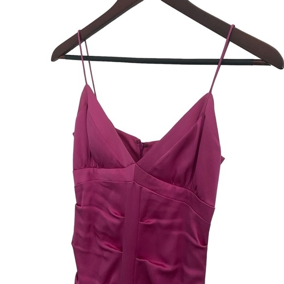 Nicole Miller Collection Silk Dress Pink Fuchsia Size 2 Formal Prom Dance Party - Picture 3 of 15